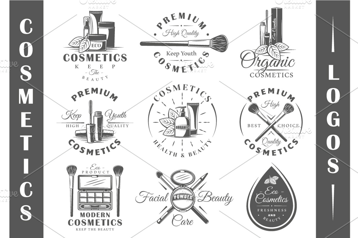 9 Cosmetics Logos Templates Vol.3, a Branding & Logo Template by Art Design