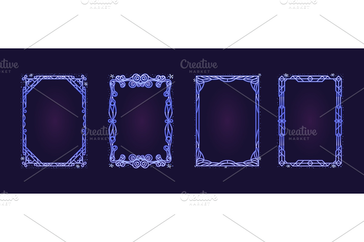 Set of ice frames a4 format, an Object Illustration by andrii-pozdniakov (Photo 2 of 2)
