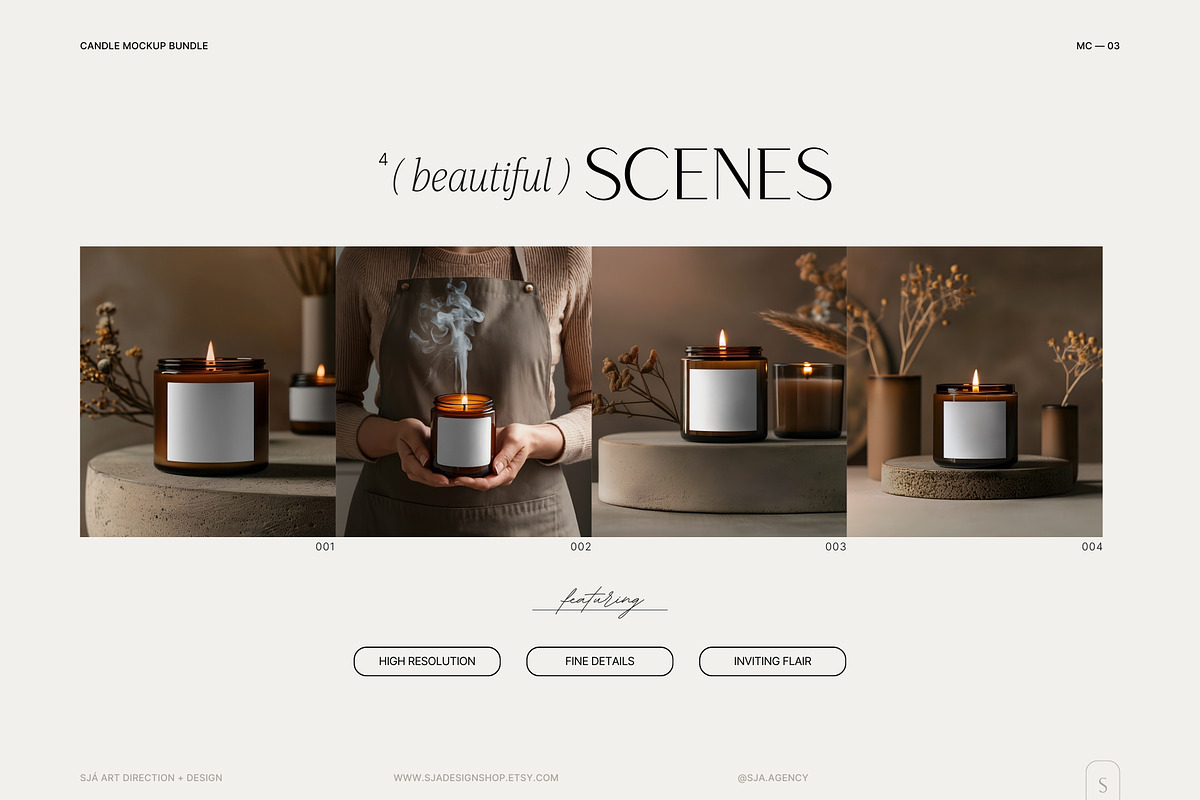 Candle Mockup Bundle • mca-03, a Packaging Mockup by Sjá Agency (Photo 4 of 11)