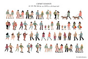 Christmas winter city clipart, a Person Illustration by LyubovZaytseva (Thumbnail 5 of 23)