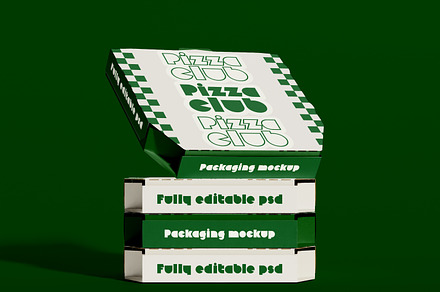 Delivery Pizza Boxes Mockup