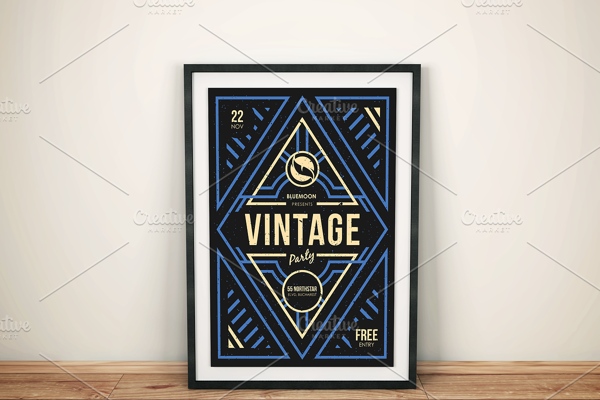 Vintage Party Poster, a Flyer Template by SNK's (Photo 4 of 4)
