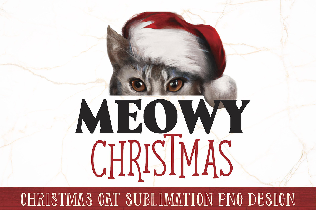 Christmas Cat Sublimation Bundle, an Animal Illustration by RossiGalleria (Photo 10 of 11)