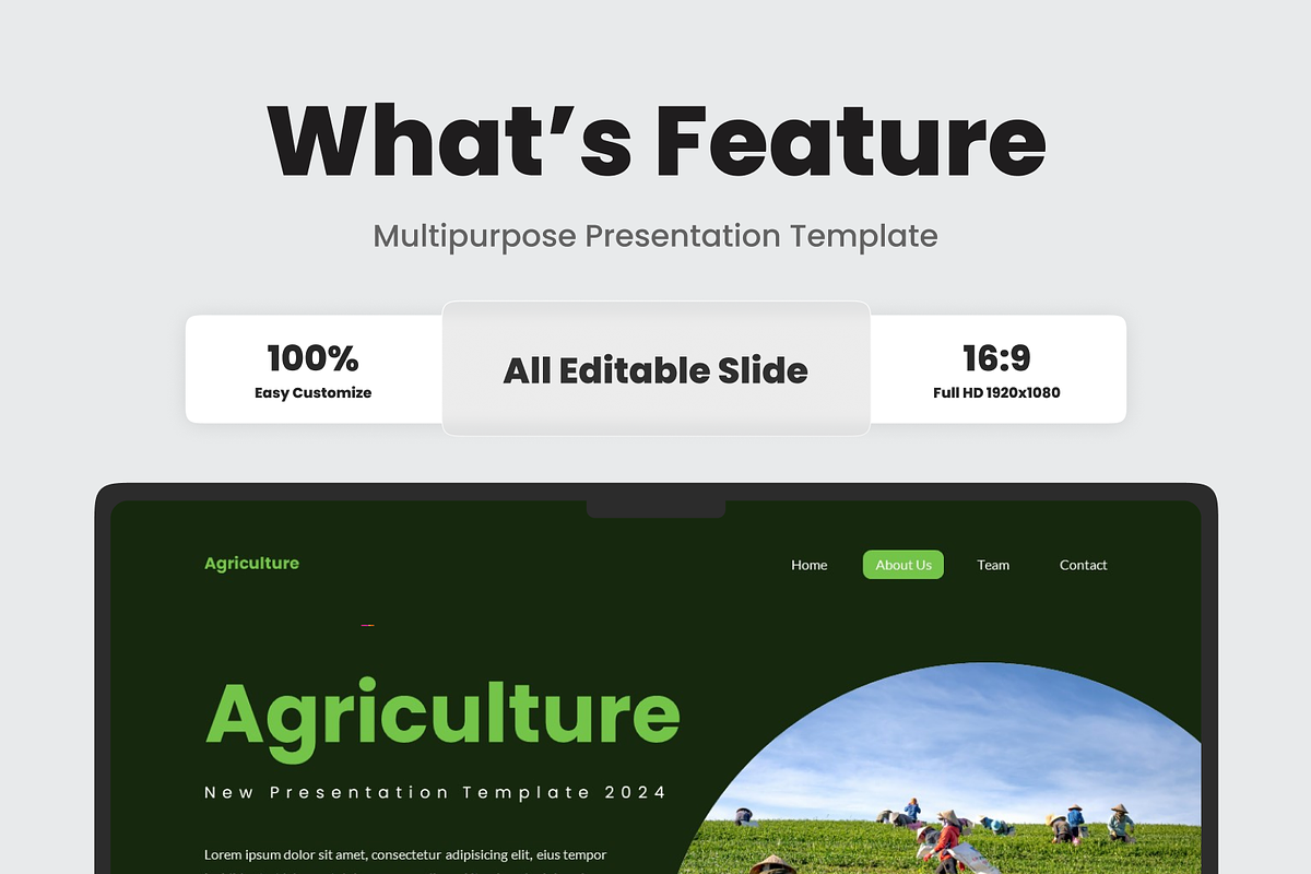 Organic Agriculture Farm Powerpoint, a Presentation Template by SquidPixey (Photo 2 of 6)
