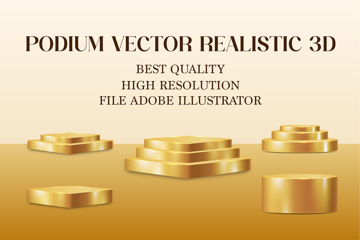 Podium Vector Realistic 3D, an Object Graphic by One Four Creativa (Photo 2 of 3)