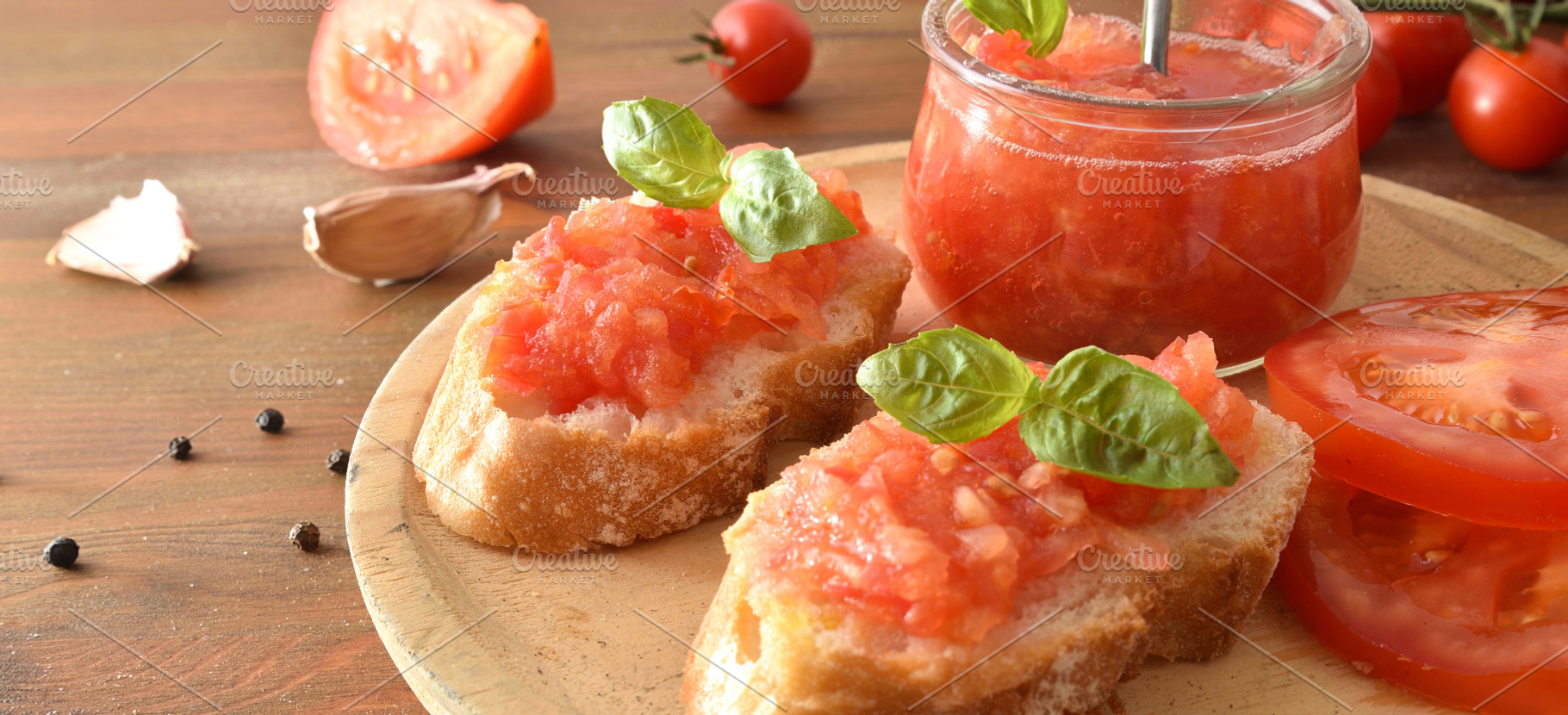 Tomato Bruschetta with Rustic Italian Ingredients, a Food & Drink Photo by Davizro's Market