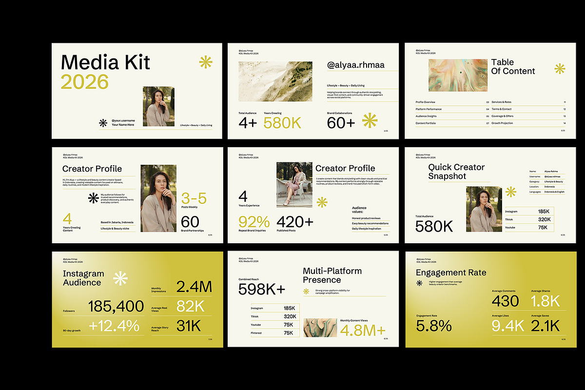 Gradient Minimal KOL Media Kit KEY, a Presentation Template by Neermana (Photo 2 of 4)