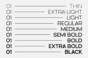 Darky Modern Elegant Font Family, a Sans Serif Font by Artiveko (Thumbnail 6 of 8)