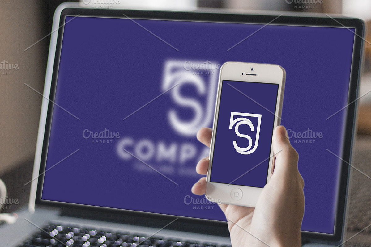 JS letter outline logo design, a Branding & Logo Template by Amadul11 (Photo 5 of 5)