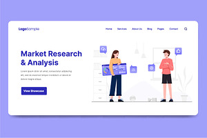 Landing Page Illustration, a Templates & Theme by anamwp