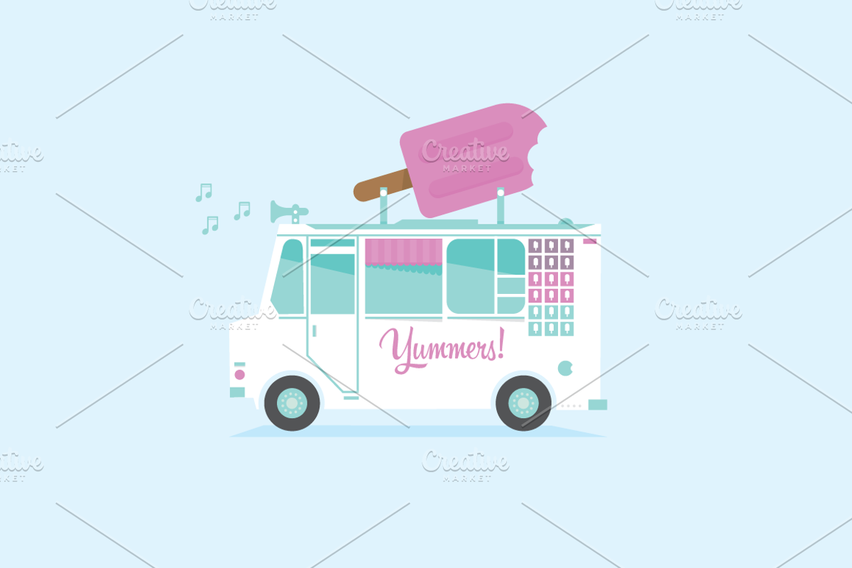 Ice Cream Truck & Shop, an Illustration by CSA Creative Studio (Photo 1 of 3)