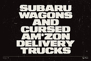 Duster TM – Heavy Distressed Type, a Sans Serif Font by Type Mania (Thumbnail 8 of 13)