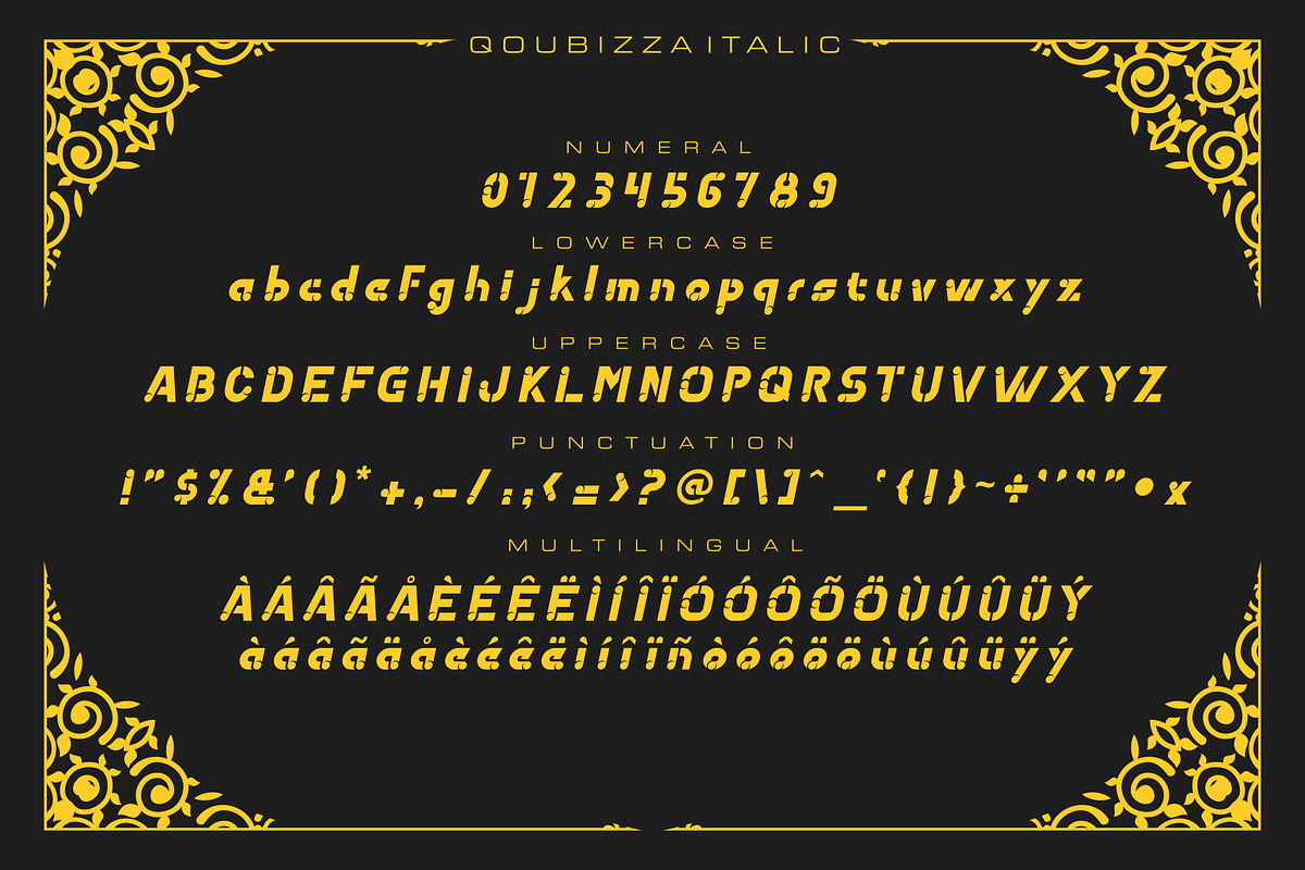 Qoubizza - Decoratiove Font, a Blackletter Font by nIznaztype (Photo 3 of 6)