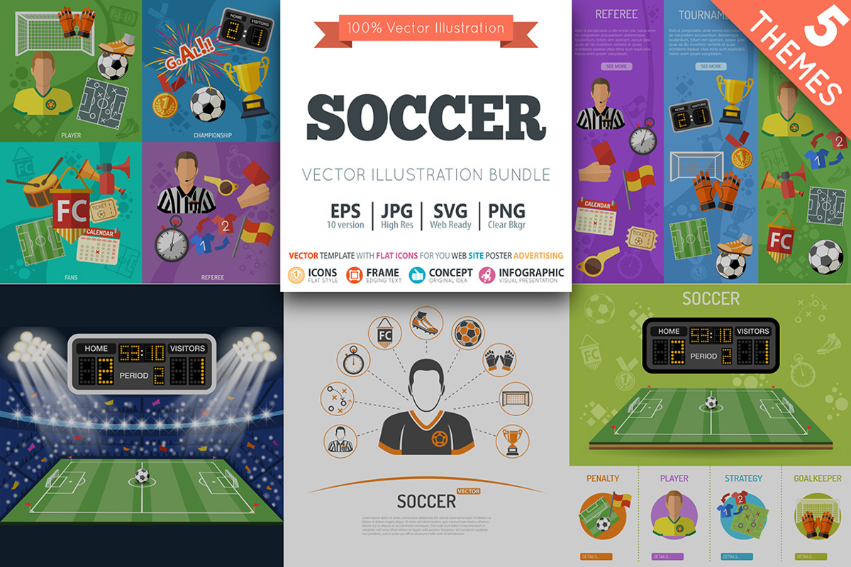 Soccer Themes, a Sport Illustration by TAlex (Photo 1 of 7)