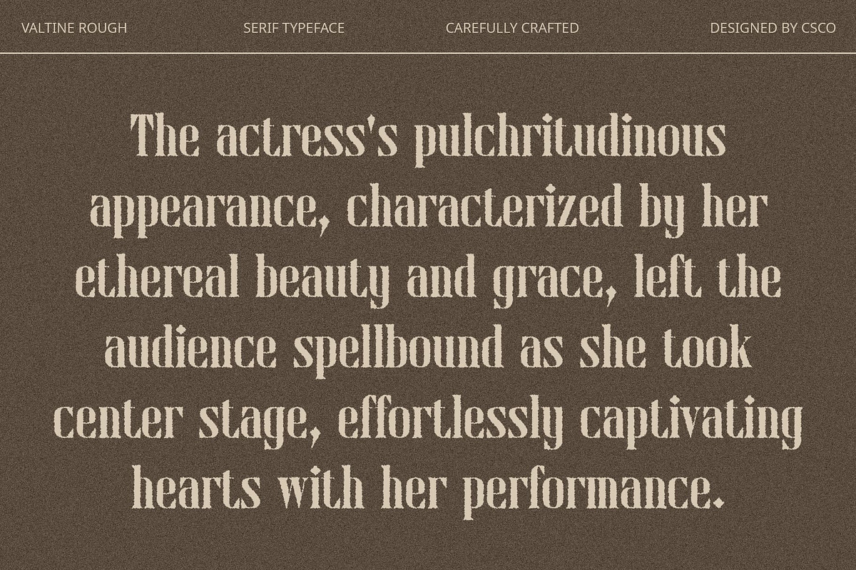 Valtine Rough, a Serif Font by Craft Supply Co. (Photo 3 of 8)