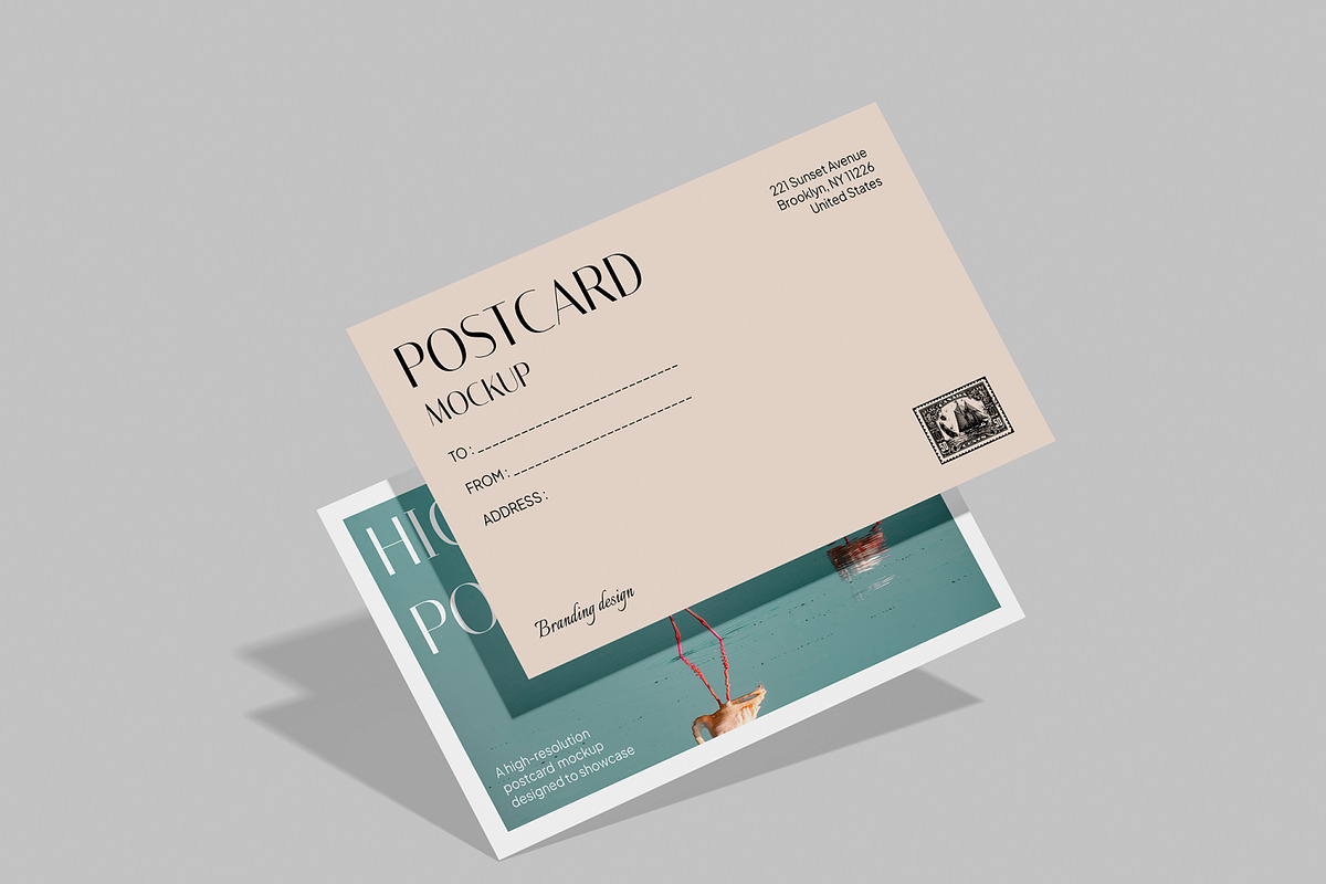Highres Postcard Mockup for Branding, a Merchandise Mockup by Permadi Creative (Photo 4 of 5)
