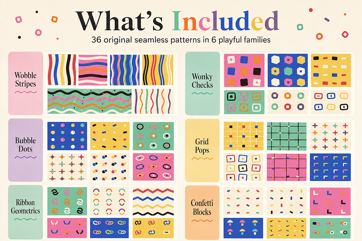 36 Wonky Geometric Seamless Patterns, a Pattern Graphic by Designs24hr (Photo 5 of 6)