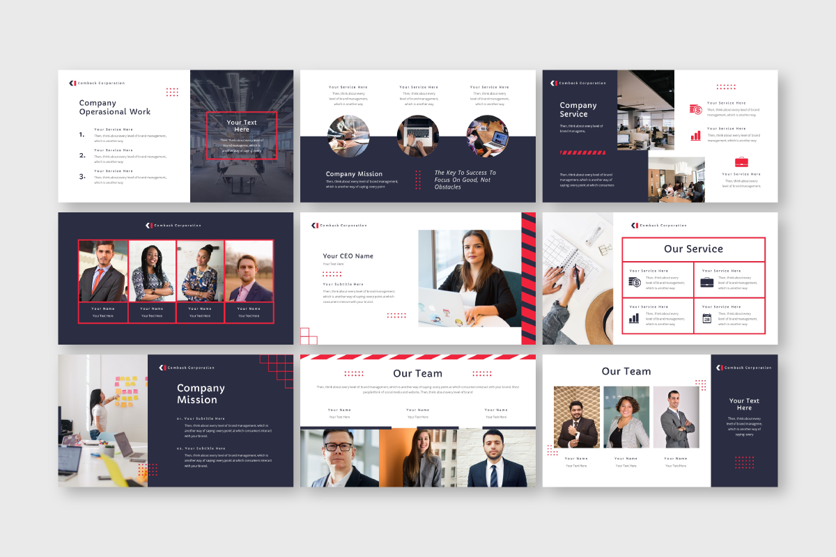 Comback Business Keynote Template, a Presentation Template by Inkofert (Photo 4 of 5)