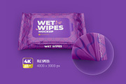 Wet wipes mockup. Half side view, a Packaging Mockup by easymock (Thumbnail 2 of 7)