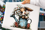 Whimsical Spring bunny clipart, an Illustration by SinaCreation (Thumbnail 9 of 11)