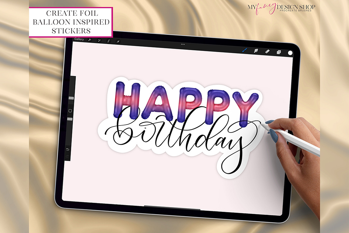 Balloon Letter Procreate Builder Set, a Brush Add-On by My Fancy Design Shop (Photo 9 of 10)