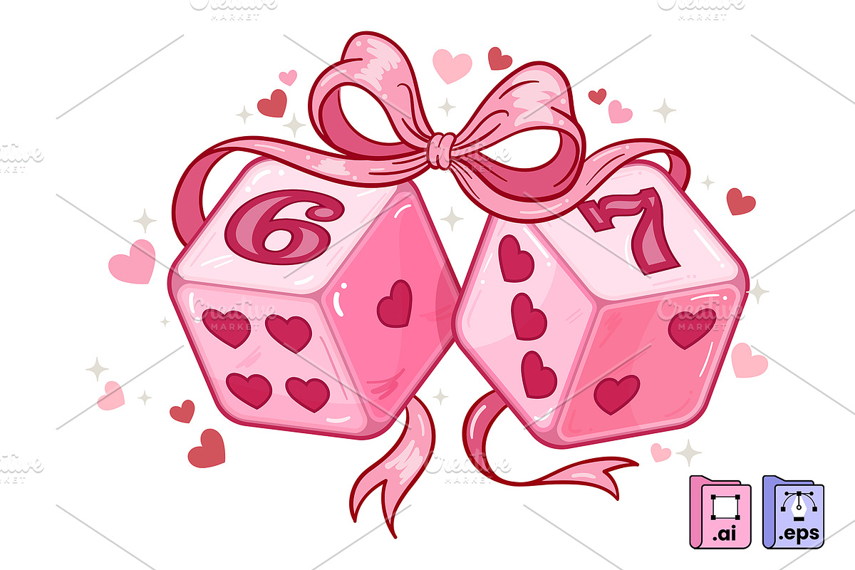 67 Lucky Love Dice, an Object Illustration by MISS CHATZ (Photo 3 of 3)
