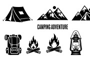 Camping Adventure Silhouette Icon, an Illustration by Artivon (Thumbnail 43 of 51)