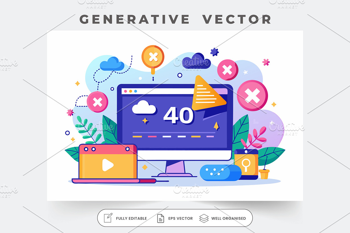 A vibrant depiction of an internet e, a Graphic by SouravDesign