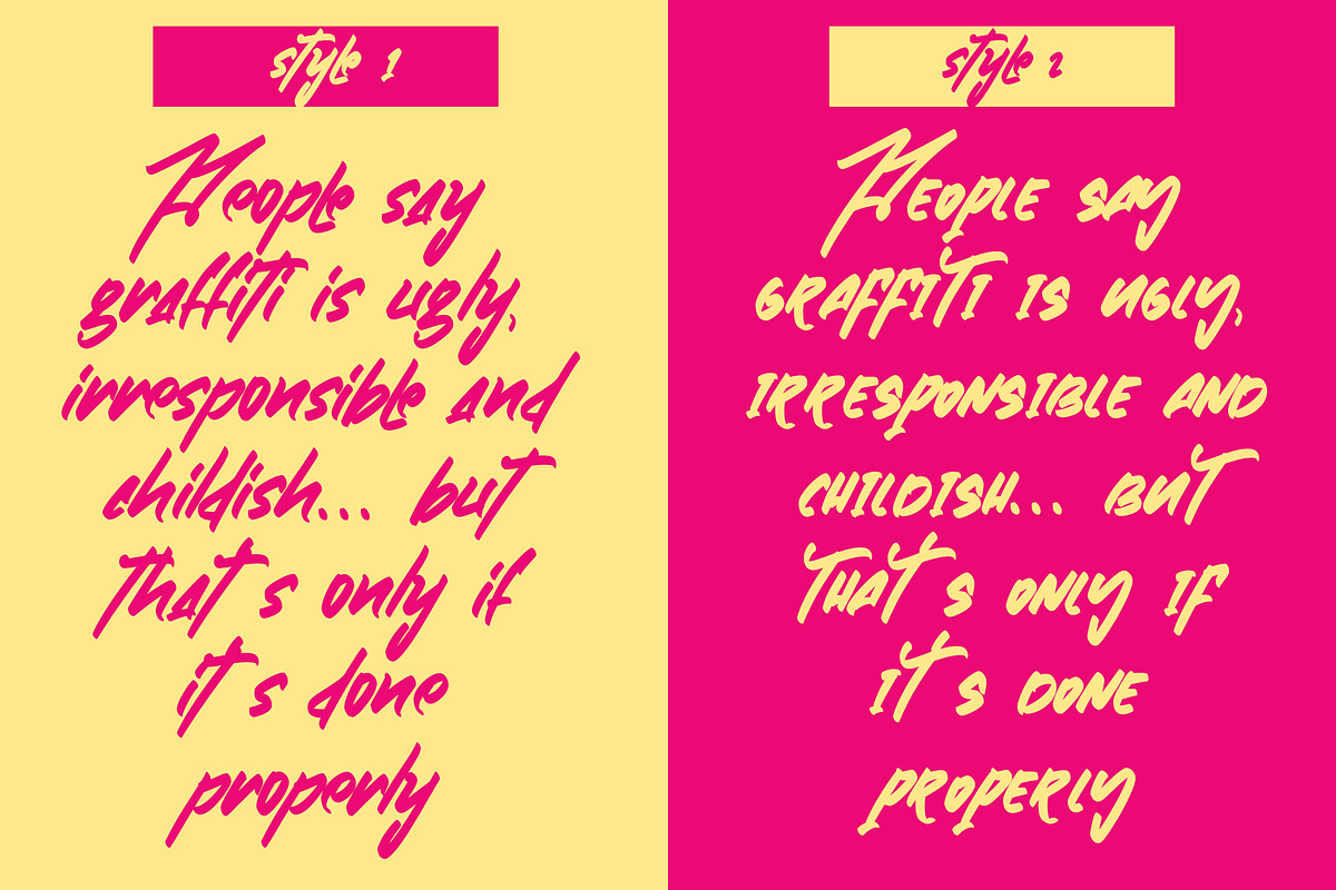 Zlatoust Chaos - Graffiti Font, a Script Font by Arendxstudio (Photo 4 of 8)