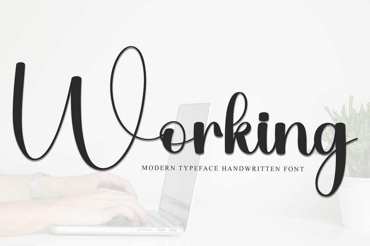 Working, a Handwritten Font by FreshTypeINK (Photo 1 of 8)