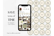 100 Yoga Story Highlight Covers, a Social Media Template by PatternLab. (Thumbnail 3 of 9)