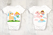 Fairy and Unicorn PNG SVG clipart, a Seasonal Illustration by Noey smiley (Thumbnail 3 of 7)
