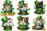 St Patrick's Day Cat Peeking out Hat, an Illustration by DreamCafeArt (Thumbnail 3 of 4)