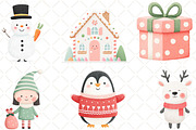 Cute Christmas Clipart, an Illustration by Black Bird Studio (Thumbnail 3 of 6)