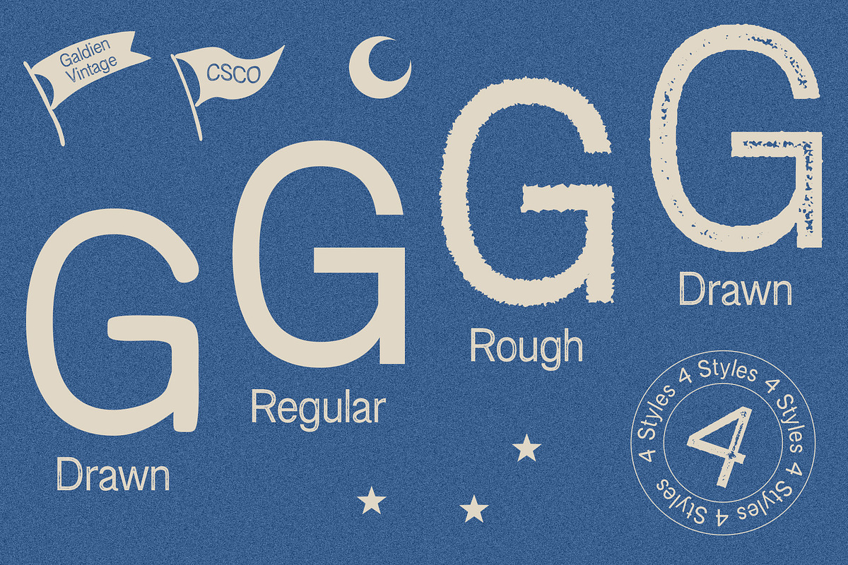 Galdien Vintage, a Sans Serif Font by Craft Supply Co. (Photo 2 of 8)