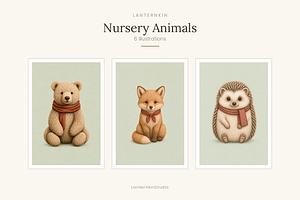Woodland Nursery Animals, Set of 6