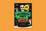 Retro Halloween Party Flyer, a Flyer Template by VectorVactory (Thumbnail 2 of 3)