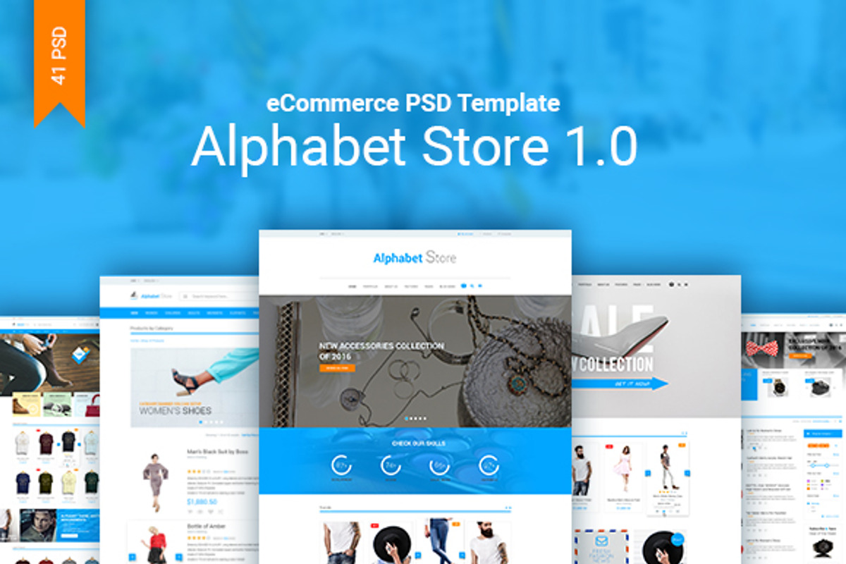 AlphabetStore eCommerce PSD Template, a Templates & Theme by Axisway (Photo 1 of 5)