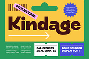 Kindage Bold Rounded Display Font, a Sans Serif Font by timelesstype.co (Thumbnail 1 of 10)