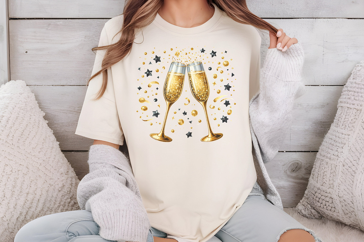 Happy New Year Gold and Black Clipar, an Illustration by DreamCafeArt (Photo 8 of 8)