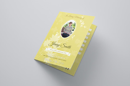 Blossom Funeral Program Brochure