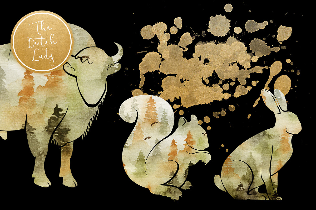 Forest Animal Boho Autumn Clipart, an Animal Illustration by The Dutch Lady Designs (Photo 4 of 6)