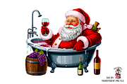 10 PNGs Funny Santa Clipart Bundle, a Graphic by Clipart Bloom (Thumbnail 4 of 17)