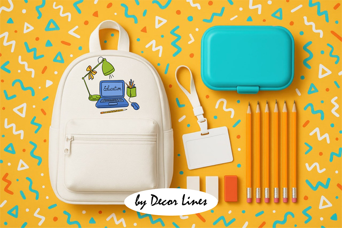 Back To School Doodles With Bows, an Education Illustration by Decor Lines (Photo 8 of 16)