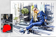 Marker Sketch Photoshop Action, an Action Add-On by GorynArt (Thumbnail 18 of 20)