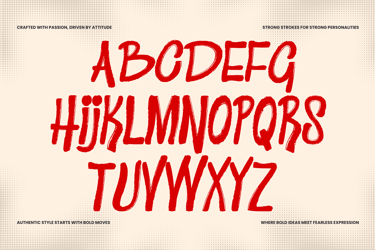 Gecarin – Bold Brush Display Font, a Sans Serif Font by MaikoHatta (Photo 5 of 8)