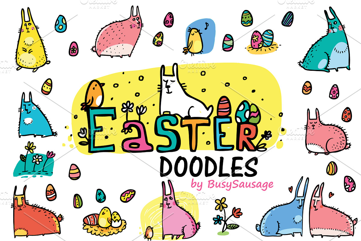 Easter Doodles 27+, an Illustration by Zooza Art (Photo 1 of 4)