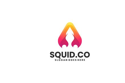Logo Squid Gradient Colorful Style
