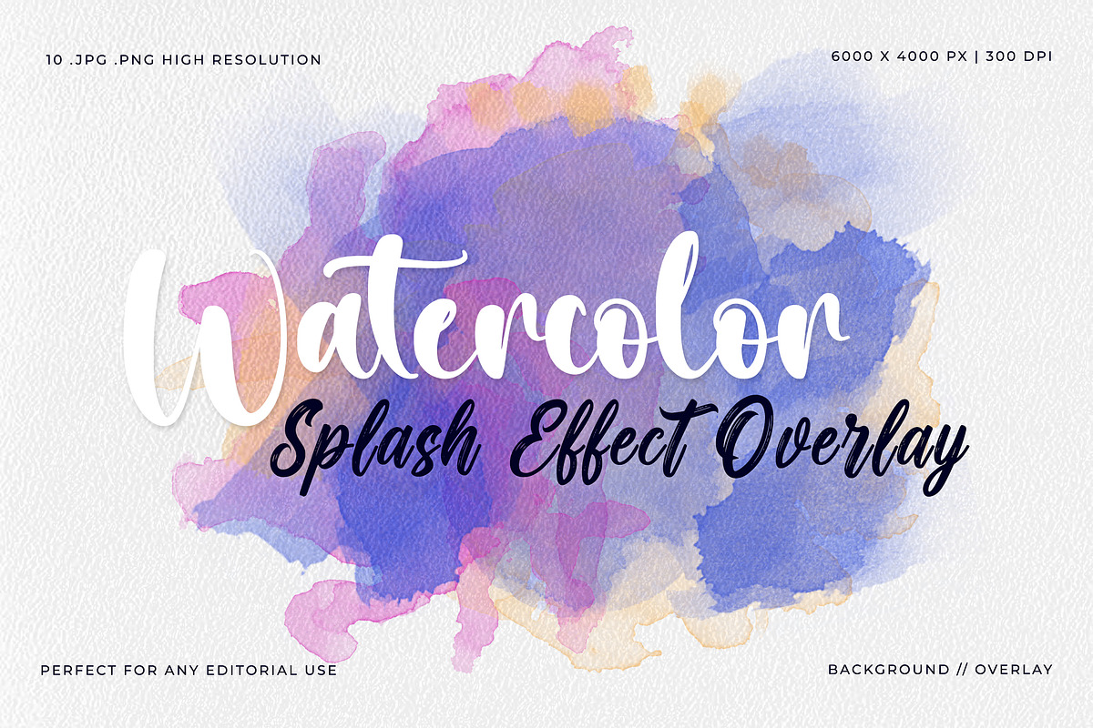 Watercolor Splash Effect Overlay, a Background Graphic by Pitchlook.Studio