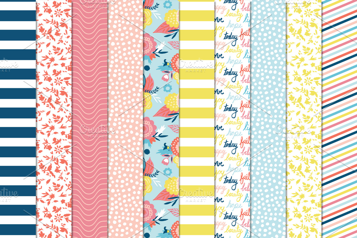 A Joyful Life-vector & jpg, a Pattern Graphic by patternpop studio (Photo 2 of 2)